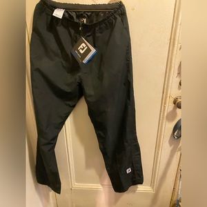 Footjoy dryjoys lite mens large black golf rain pant, features on tag